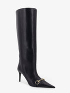 Gucci Women's Donna Slip on Leather Boots Black, view 2