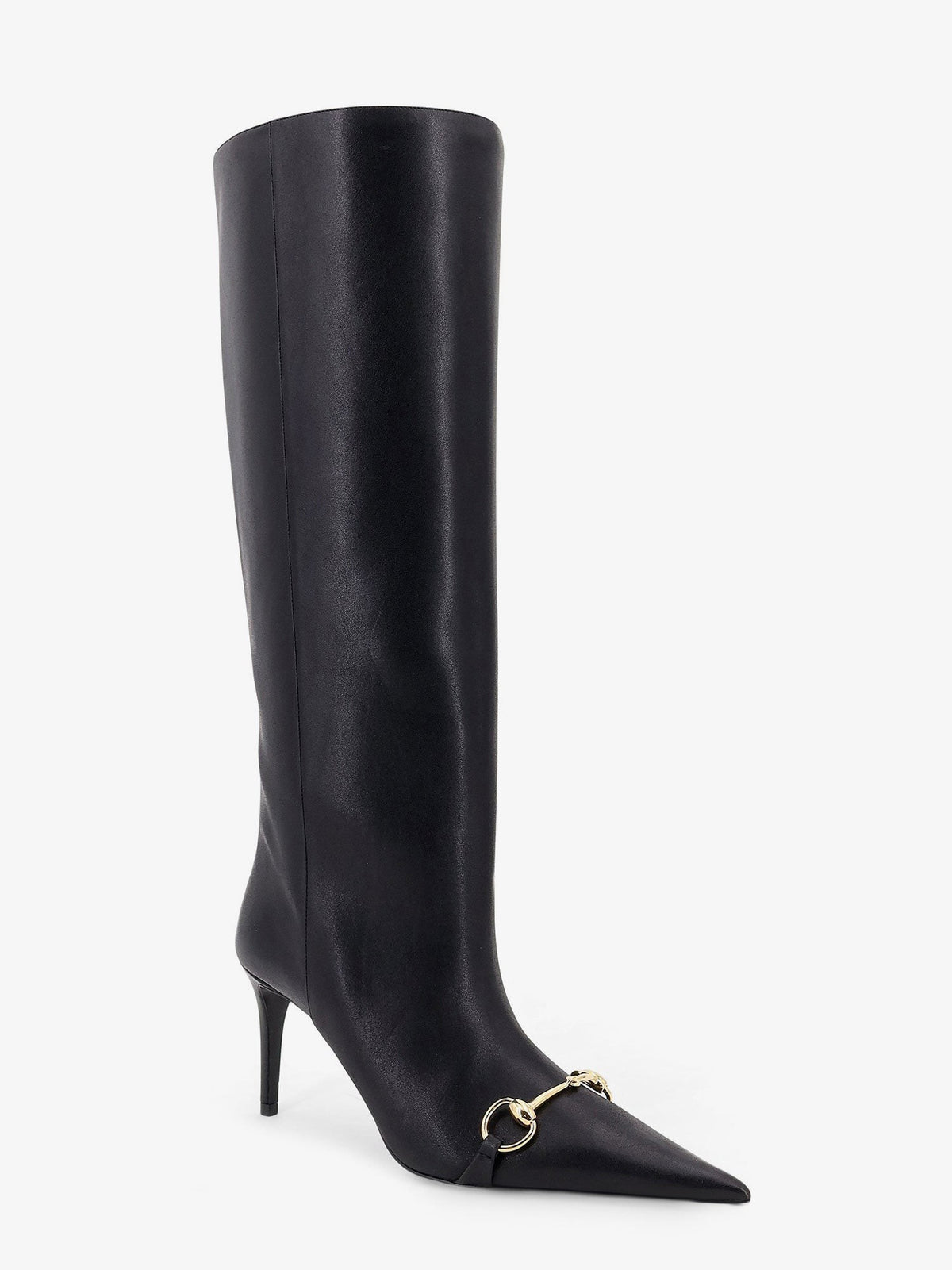 Gucci Women's Donna Slip on Leather Boots Black, view 2
