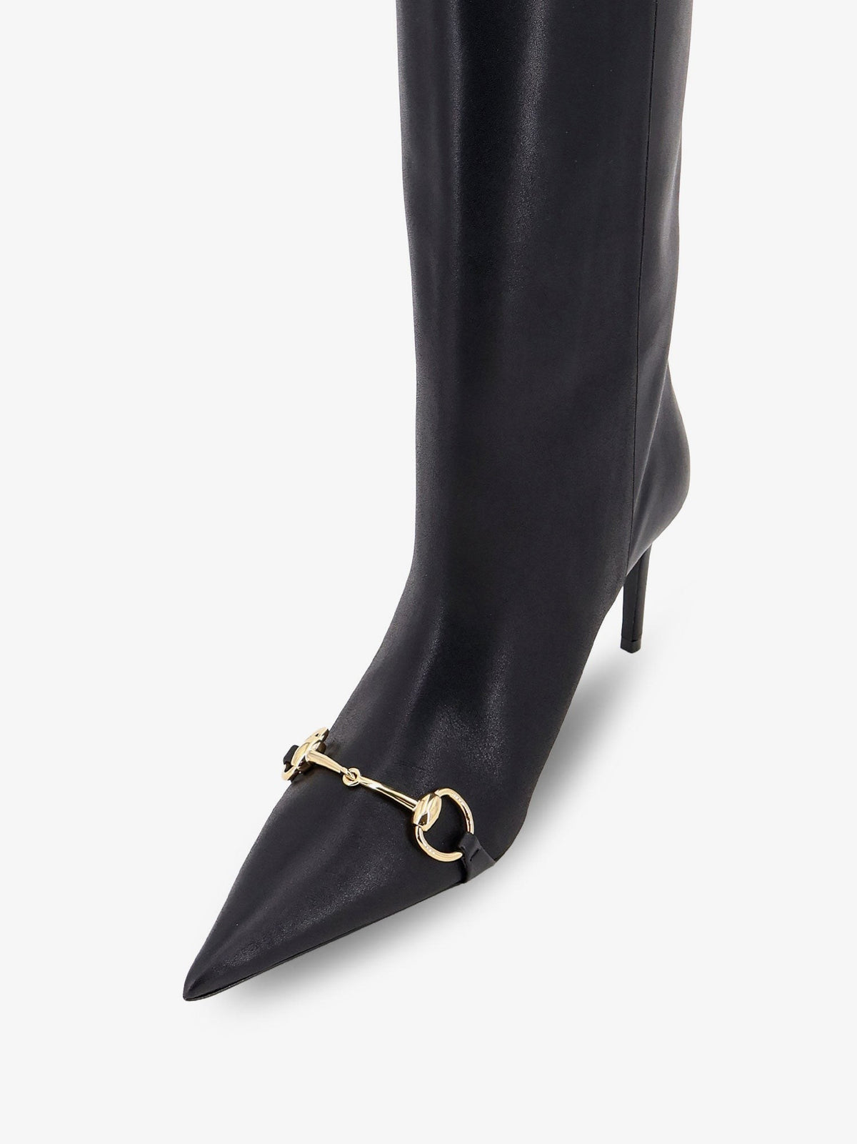 Gucci Women's Donna Slip on Leather Boots Black, view 4