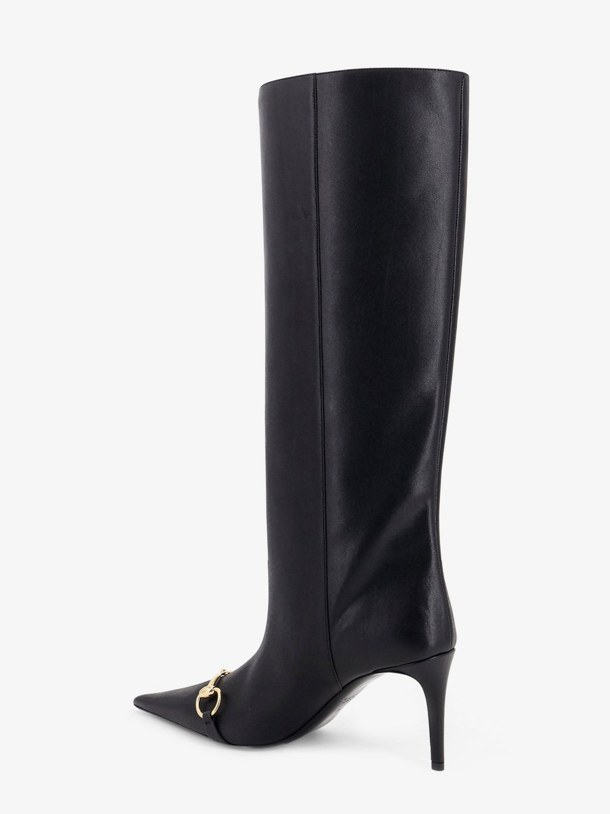 Gucci Women's Donna Slip on Leather Boots Black, view 3