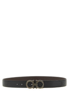 Ferragamo Doppio Gancini Reversible Belt Gold