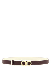 Ferragamo Doppio Gancini Reversible Belt Gold