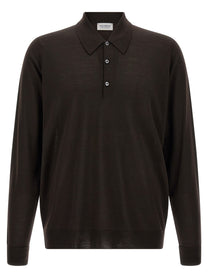 John Smedley Dorset Polo Shirt Brown
