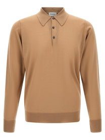 John Smedley Dorset Polo Shirt Beige