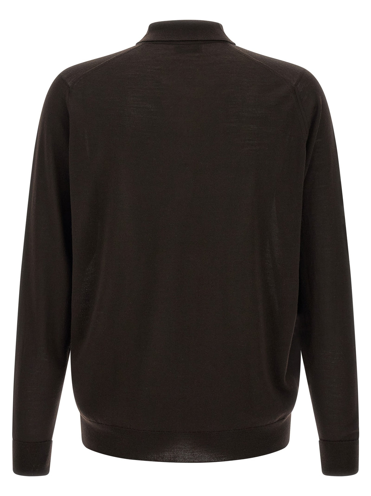 John Smedley Dorset Polo Shirt Brown, view 2