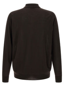 John Smedley Dorset Polo Shirt Brown, view 2