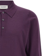 John Smedley Dorset Polo Shirt Purple, view 3