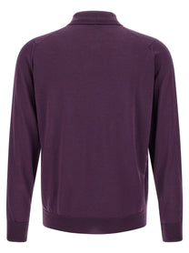 John Smedley Dorset Polo Shirt Purple, view 2