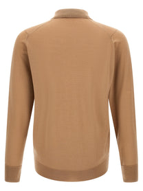 John Smedley Dorset Polo Shirt Beige, view 2