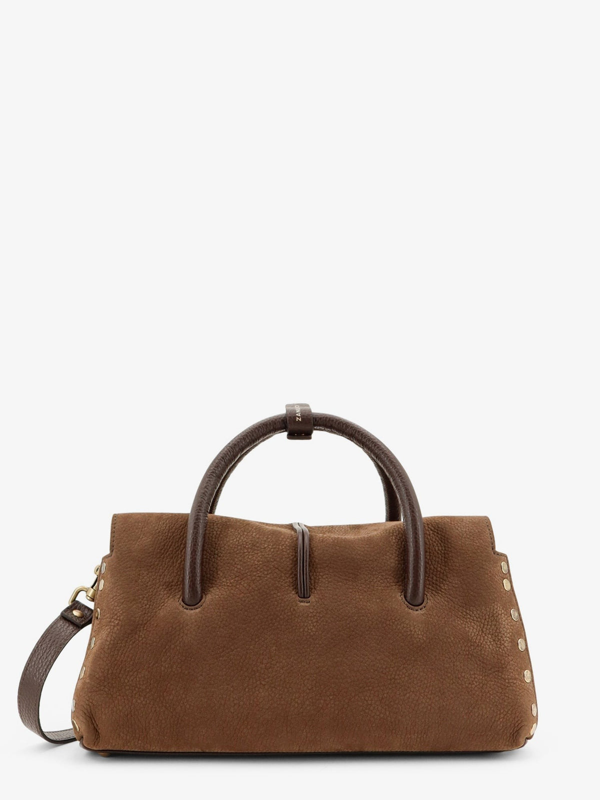 Zanellato Women's Dotta® Nubuck Crossbody Bag Brown, view 2