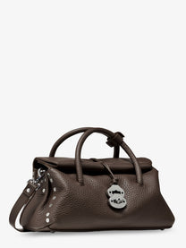 Zanellato Women's Dotta® Small Hammered Leather Crossbody Bag Brown