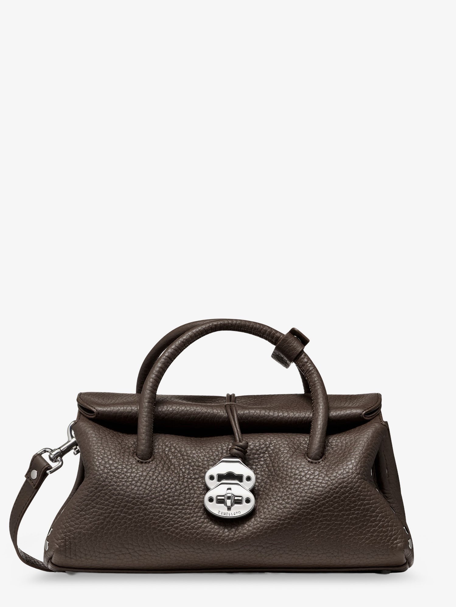 Zanellato Women's Dotta® Small Hammered Leather Crossbody Bag Brown