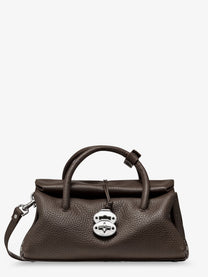 Zanellato Women's Dotta® Small Hammered Leather Crossbody Bag Brown
