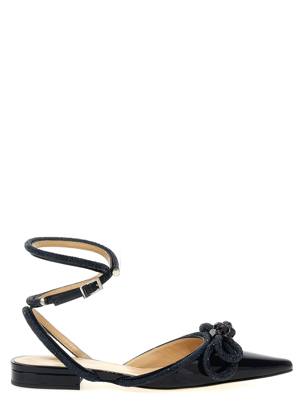 MACH &amp; MACH Double Bow Ballet Flats Blue