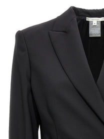 Nensi Dojaka Double Breast Drawstring Blazer Jacket Black
