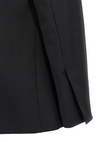 Nensi Dojaka Double Breast Drawstring Blazer Jacket Black