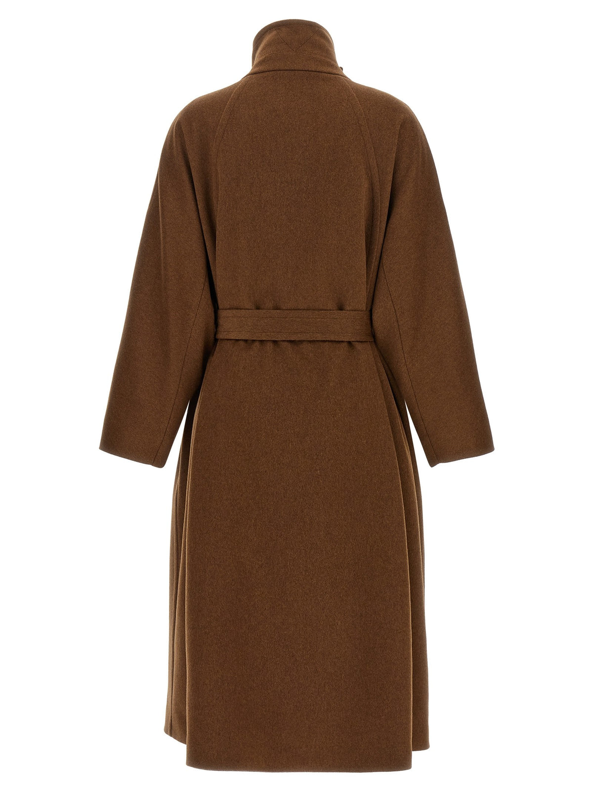 Alberto Biani Double Breasted Belted Coat Brown, view 2