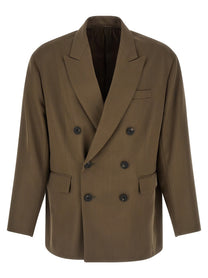 Ssstein Double Breasted Blazer Green