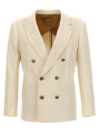 Maurizio Miri Double Breasted Blazer White