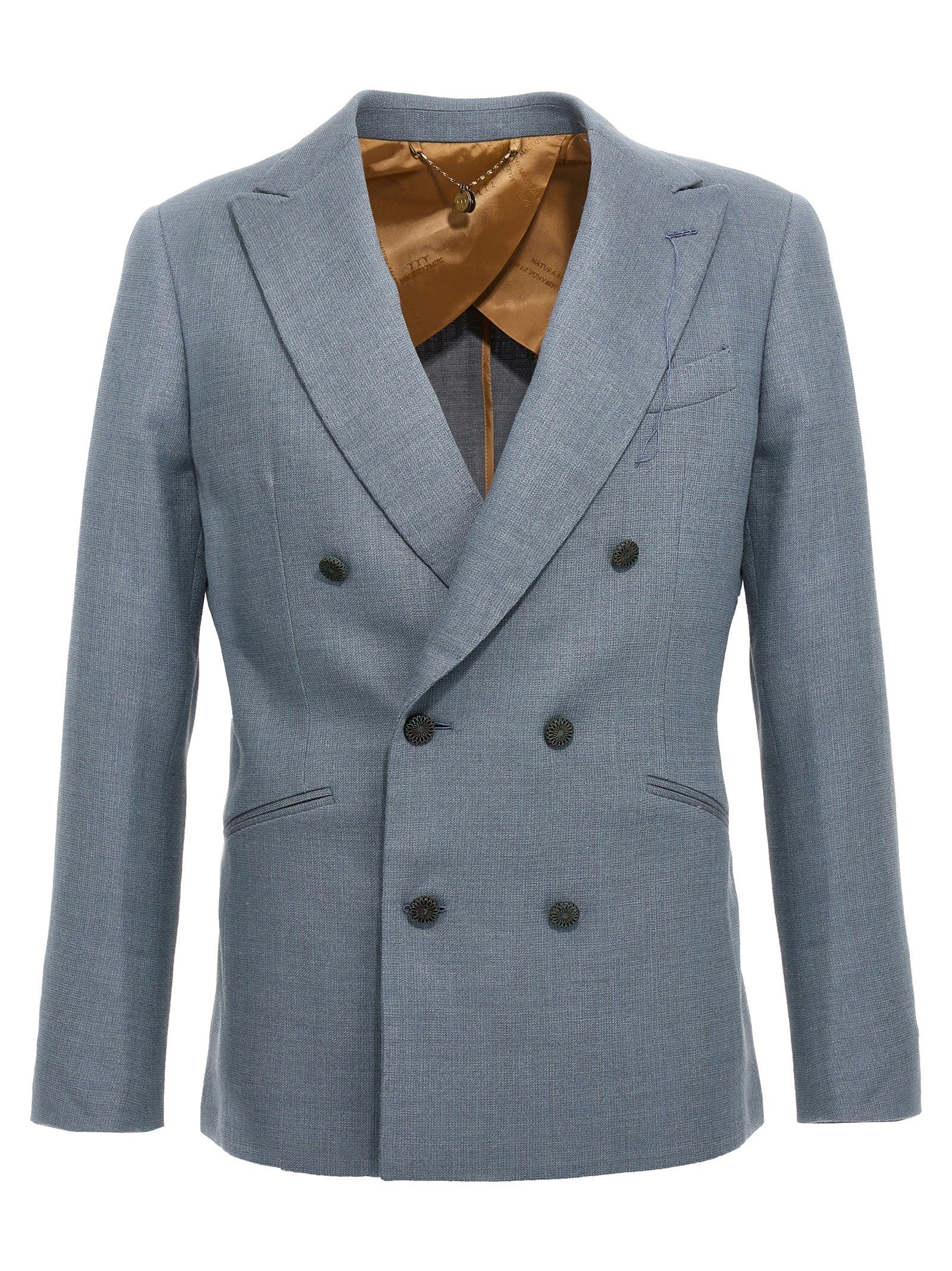 Maurizio Miri Double Breasted Blazer Blue