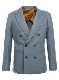 Maurizio Miri Double Breasted Blazer Blue