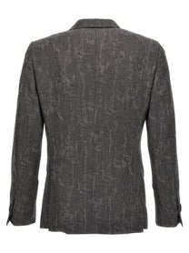 Maurizio Miri Double Breasted Blazer Grey