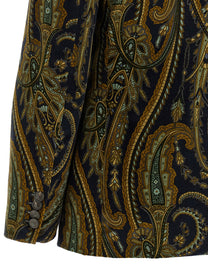 ETRO Double Breasted Blazer Blue