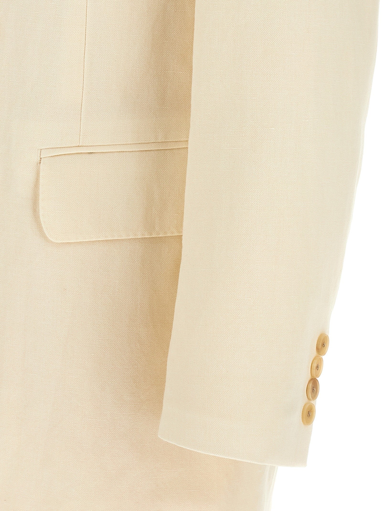 AURALEE Double Breasted Blazer Beige