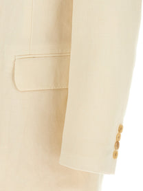 AURALEE Double Breasted Blazer Beige