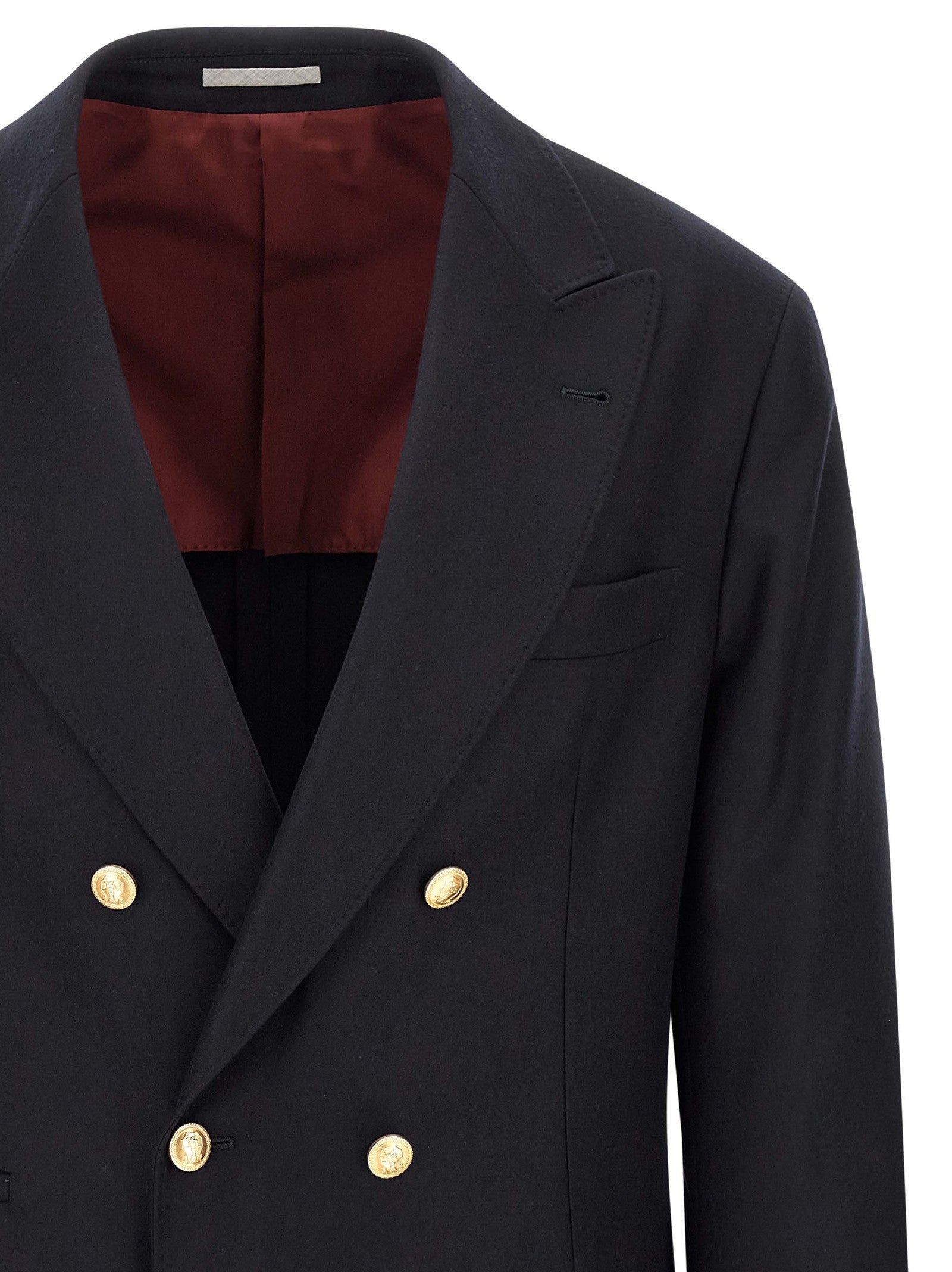 Brunello Cucinelli Double Breasted Blazer Blue