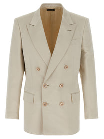 Tom Ford Double Breasted Blazer Beige