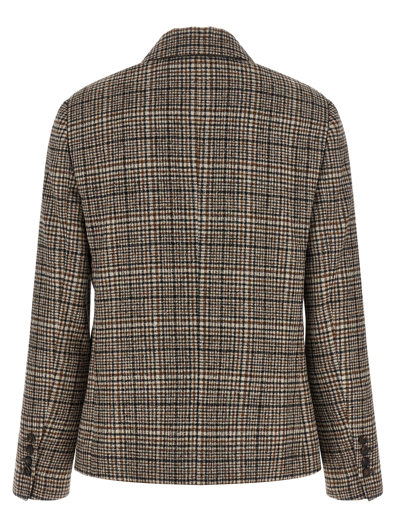 Brunello Cucinelli Double Breasted Blazer Beige