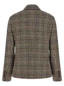 Brunello Cucinelli Double Breasted Blazer Beige
