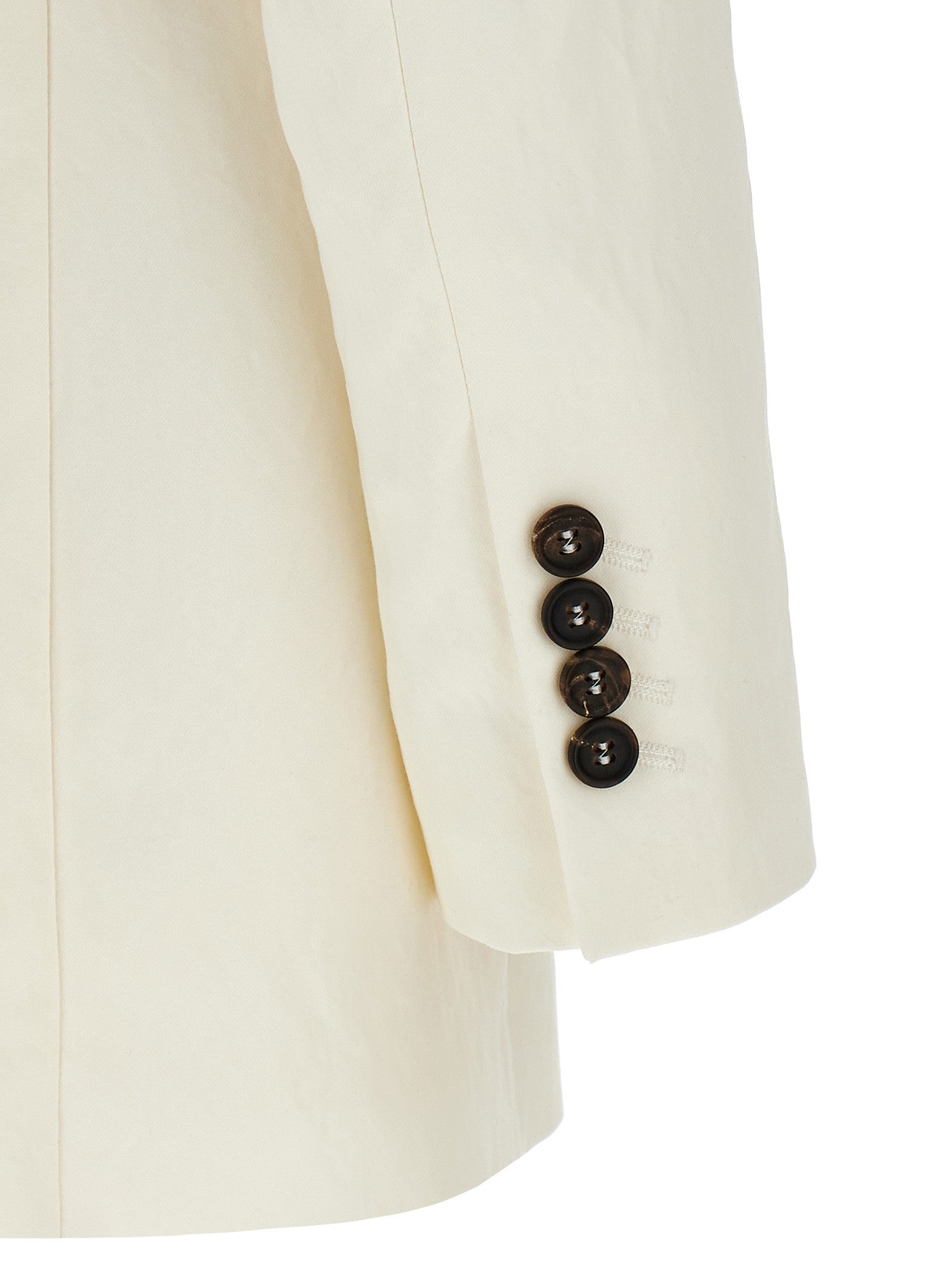Brunello Cucinelli Double Breasted Blazer White