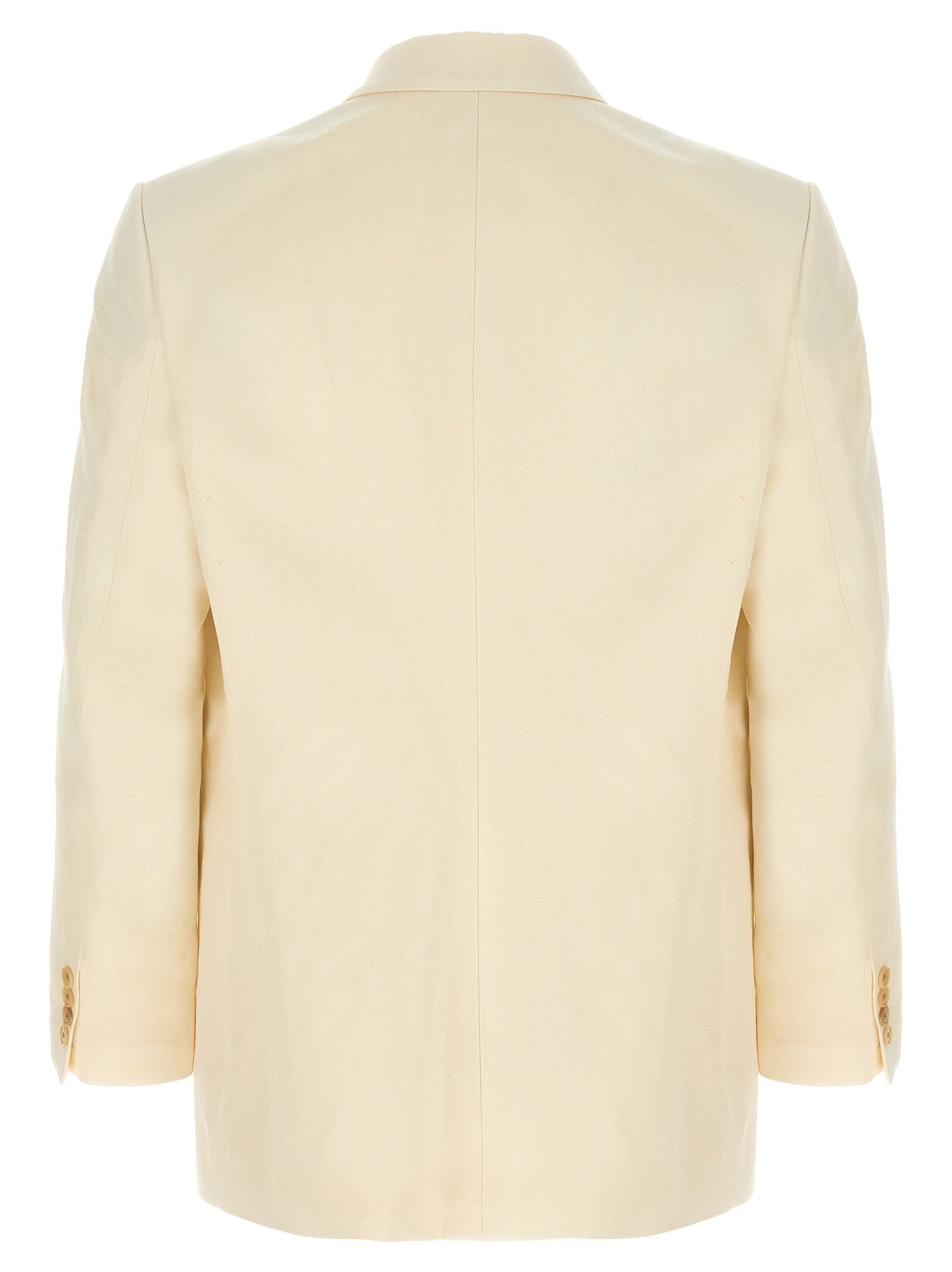 AURALEE Double Breasted Blazer Beige