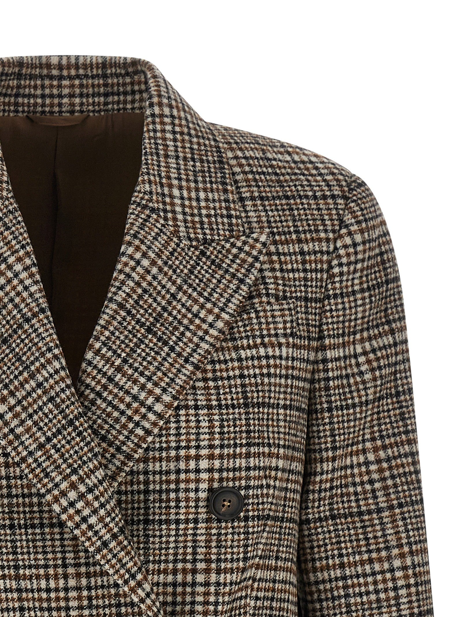 Brunello Cucinelli Double Breasted Blazer Beige