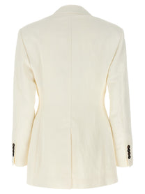 Brunello Cucinelli Double Breasted Blazer White