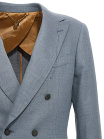 Maurizio Miri Double Breasted Blazer Blue