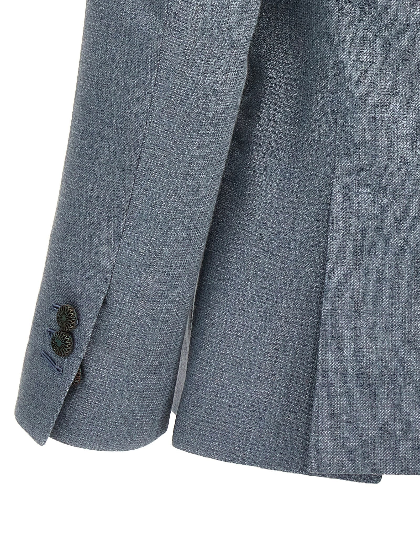 Maurizio Miri Double Breasted Blazer Blue