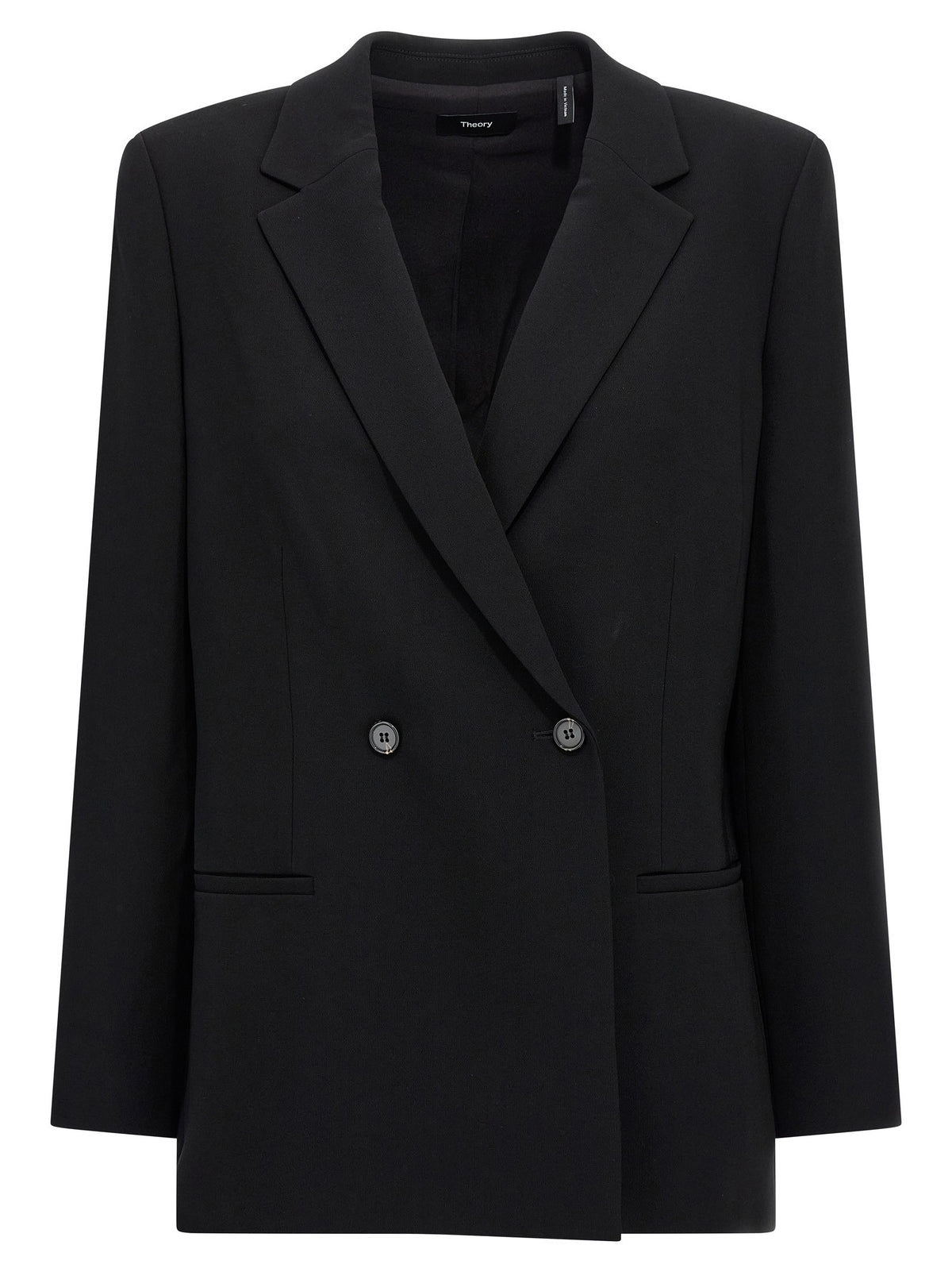Theory Double Breasted Blazer Black