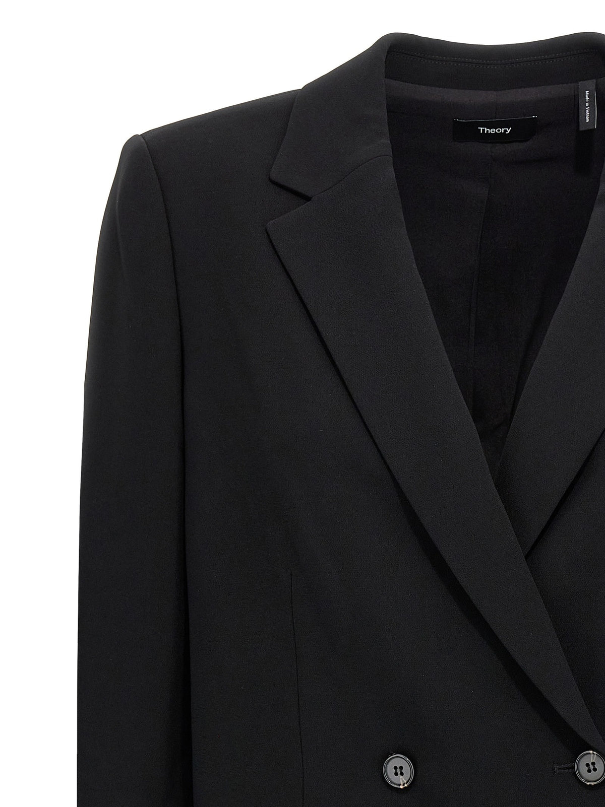 Theory Double Breasted Blazer Black