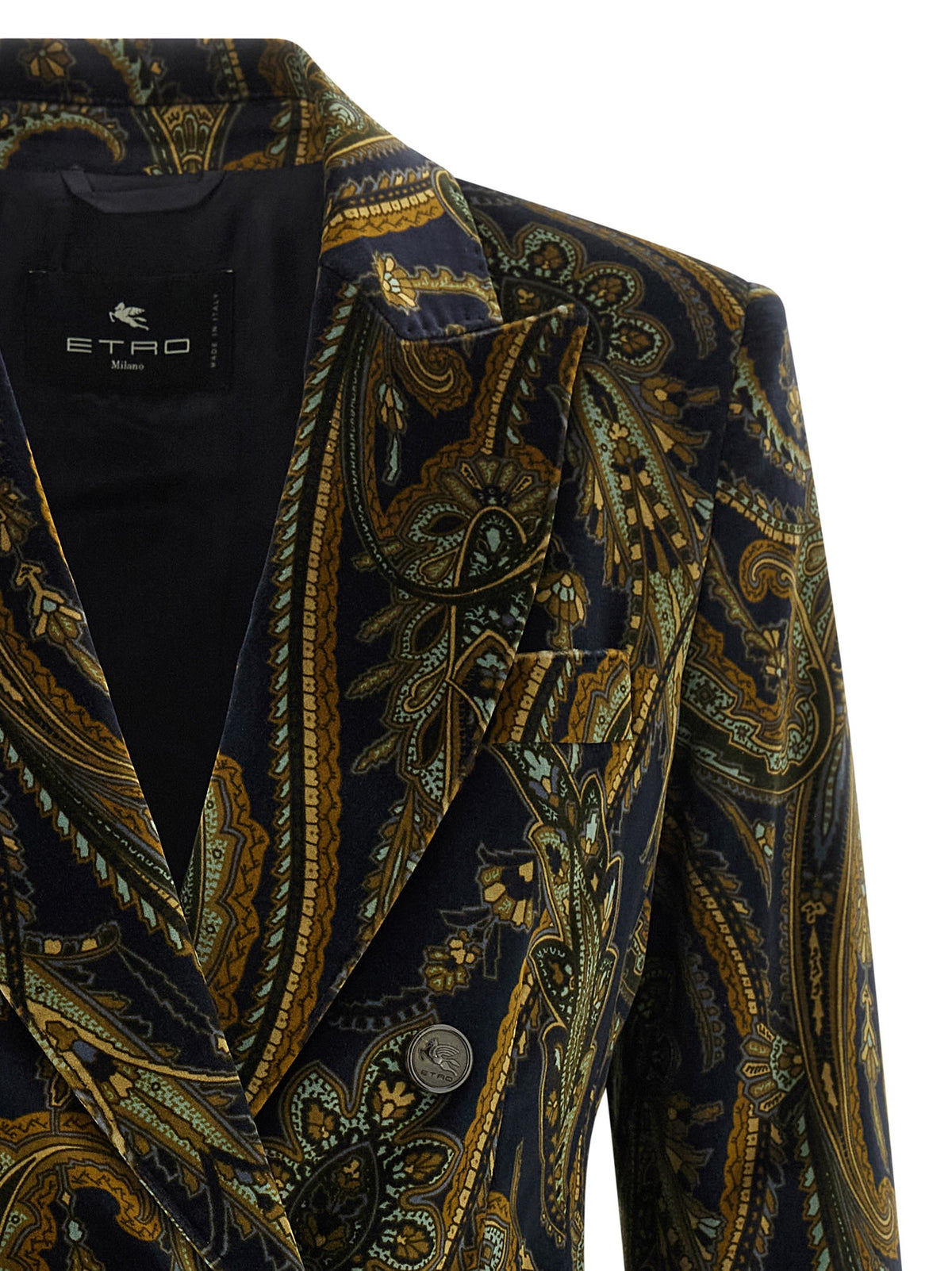 ETRO Double Breasted Blazer Blue