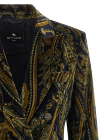 ETRO Double Breasted Blazer Blue