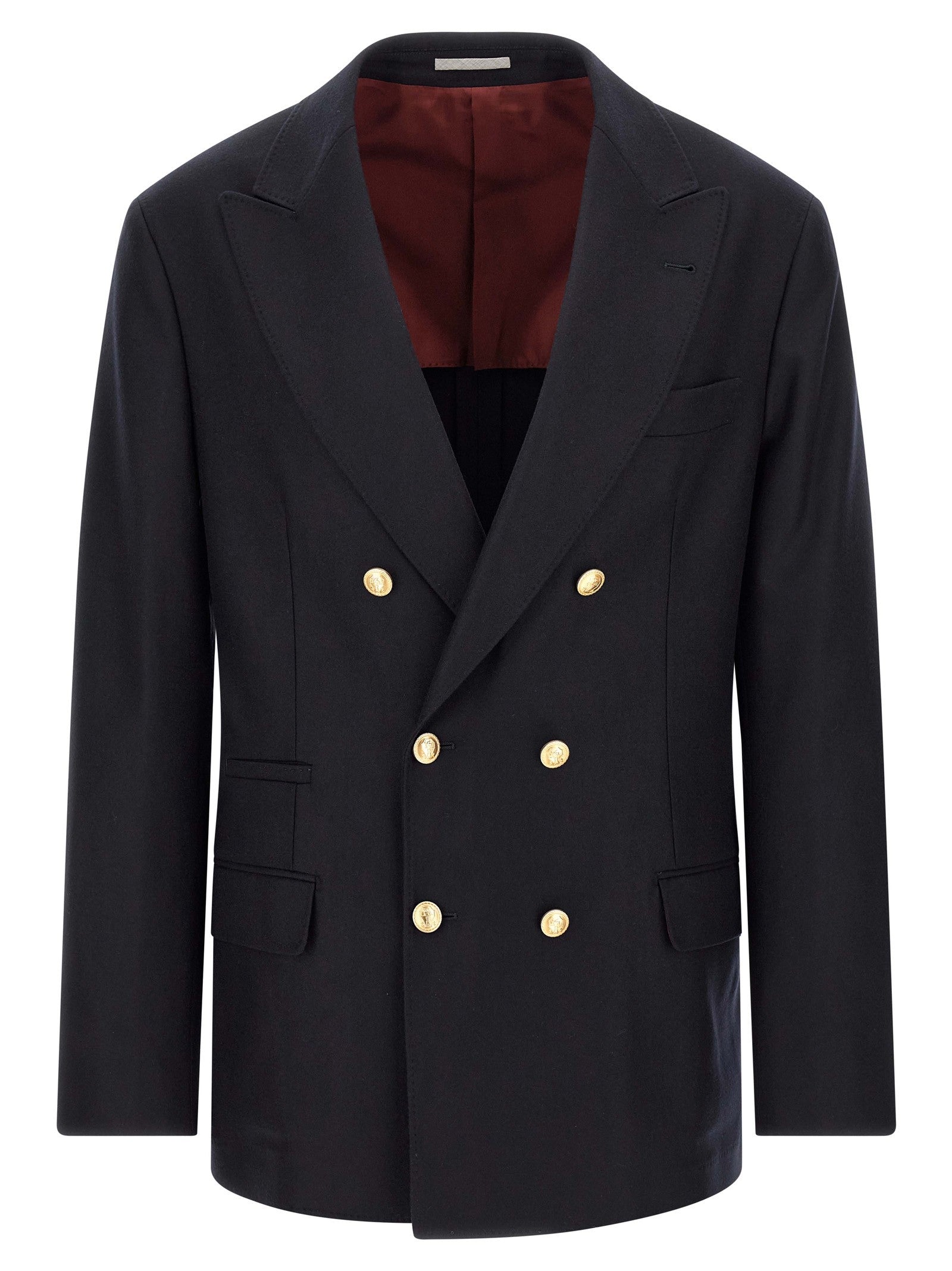 Brunello Cucinelli Double Breasted Blazer Blue