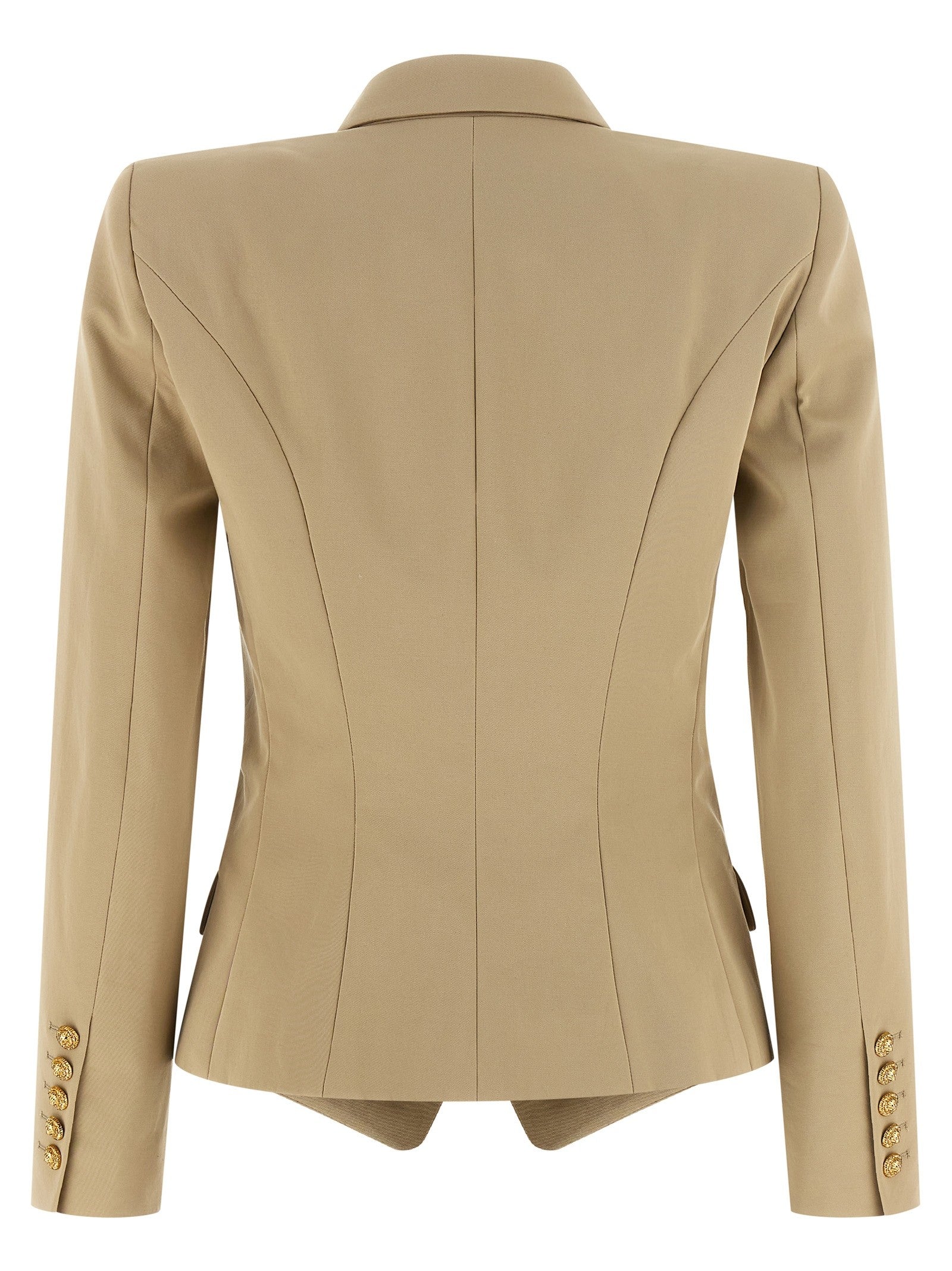 Balmain Double Breasted Blazer Beige