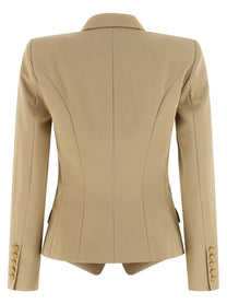 Balmain Double Breasted Blazer Beige