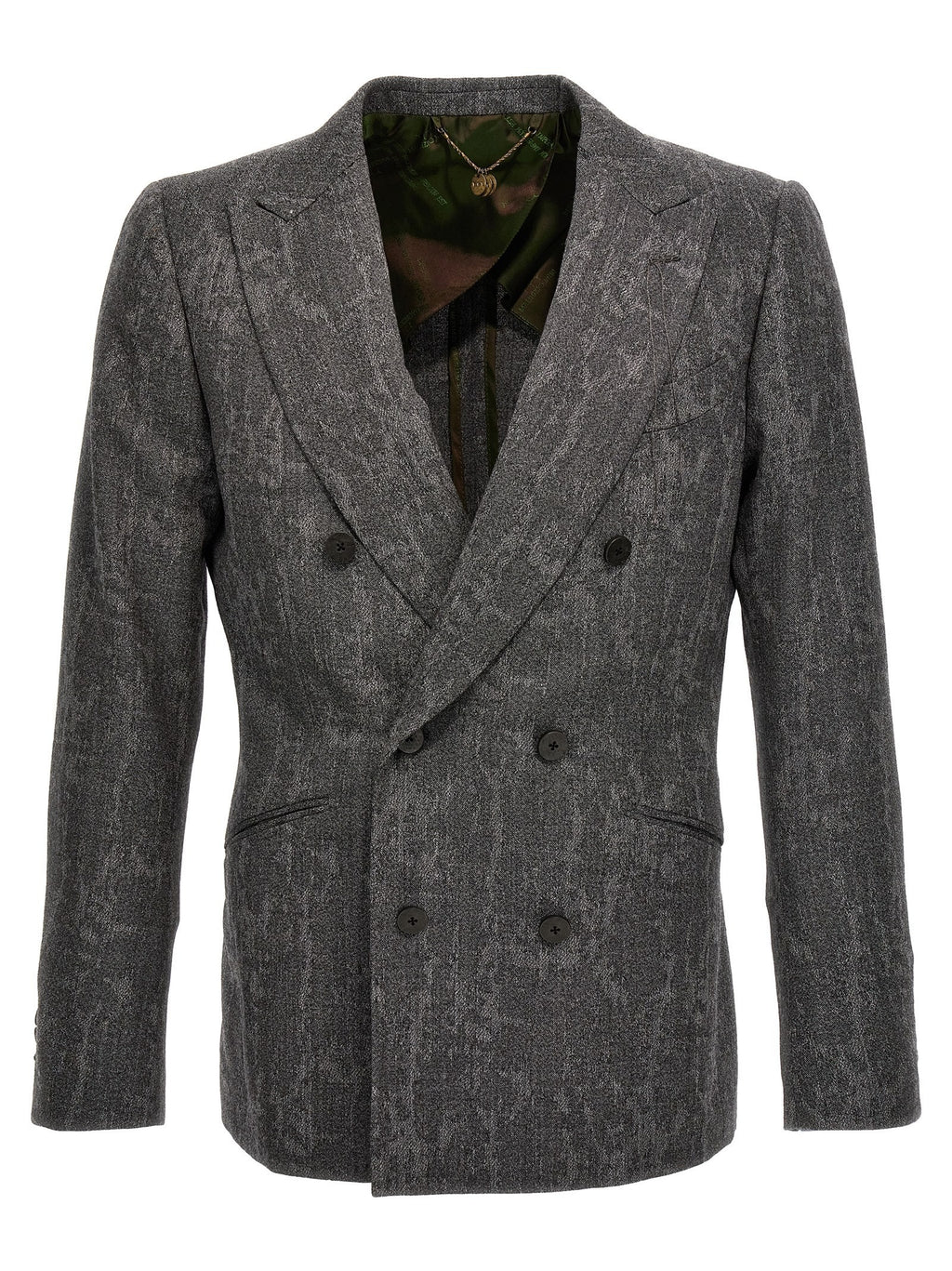 Maurizio Miri Double Breasted Blazer Grey