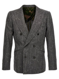 Maurizio Miri Double Breasted Blazer Grey