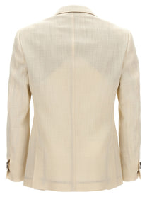 Maurizio Miri Double Breasted Blazer White