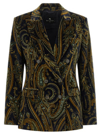 ETRO Double Breasted Blazer Blue